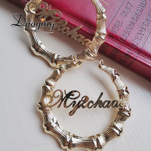 hoop huggie duoying 30mm 90mm custom bamboo earrings customize name style personality hiphop earring 230710, Golden;silver
hoop huggie duoying 30mm 90mm custom bamboo earrings customize name style personality hiphop earring 230710, Golden;silver