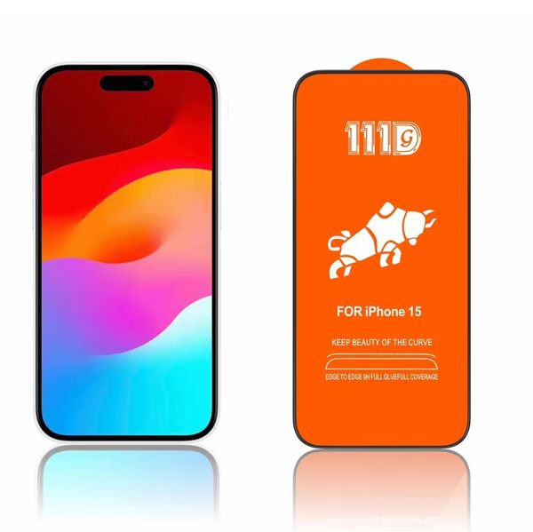 Image of Premium Quality 111D Full Cover Tempered Glass Phone Screen Protector For iPhone 15 14 13 12 11 pro max xr xs 6 7 8 Plus Galaxy A04 A14 A24 A34 A54 A13 A23 A33 A53 A73