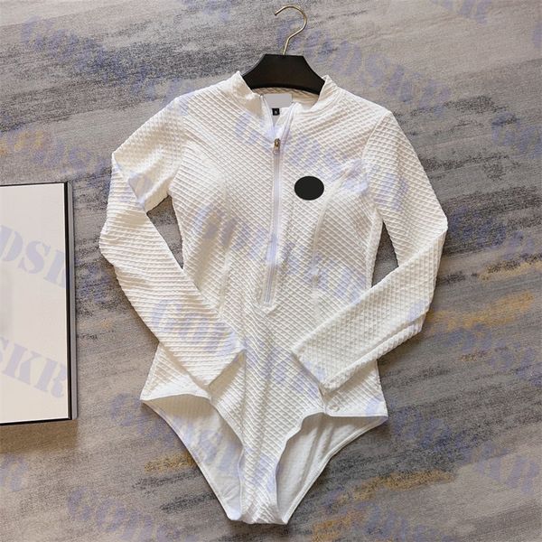 long sleeve swimsuit designer womens bikini zipper swimwear one piece swimsuits bathing suit two colors, White;black
long sleeve swimsuit designer womens bikini zipper swimwear one piece swimsuits bathing suit two colors, White;black