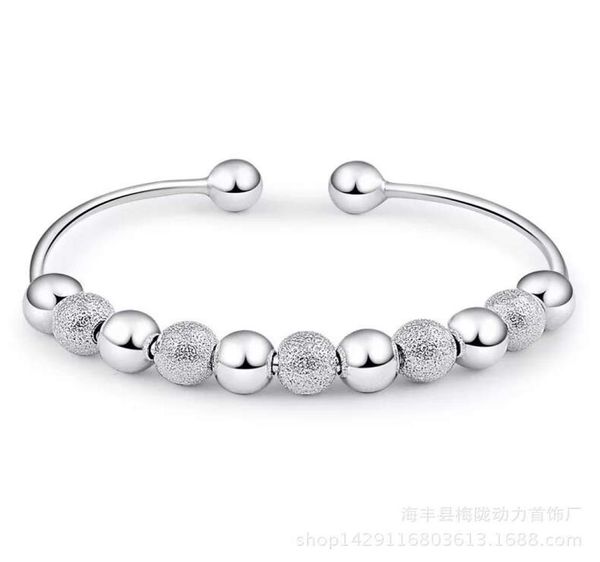 925 sterling silver items jewelry petty polished beads charm bracelets bangle chinese lucky blessing open design6436881, Black
925 sterling silver items jewelry petty polished beads charm bracelets bangle chinese lucky blessing open design6436881, Black