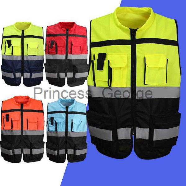 others apparel high visibility zipper front safety vest with reflective strips motorcycle vest riding work vest yellow black red blue orange, Black;white
others apparel high visibility zipper front safety vest with reflective strips motorcycle vest riding work vest yellow black red blue orange, Black;white
