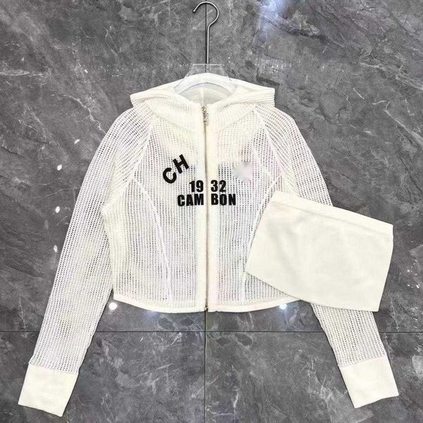 luxury hooded jackets women zippered cardigan coat designer jacket hollow out hoodie womens knitted jacket bra sweater two-piece set, Black;brown
luxury hooded jackets women zippered cardigan coat designer jacket hollow out hoodie womens knitted jacket bra sweater two-piece set, Black;brown
