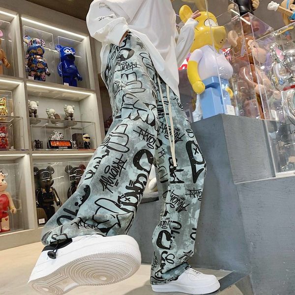 men s pants fried street pants men trendy brand ins version of the trend loose straight ruffian handsome print casual 230711, Black
men s pants fried street pants men trendy brand ins version of the trend loose straight ruffian handsome print casual 230711, Black