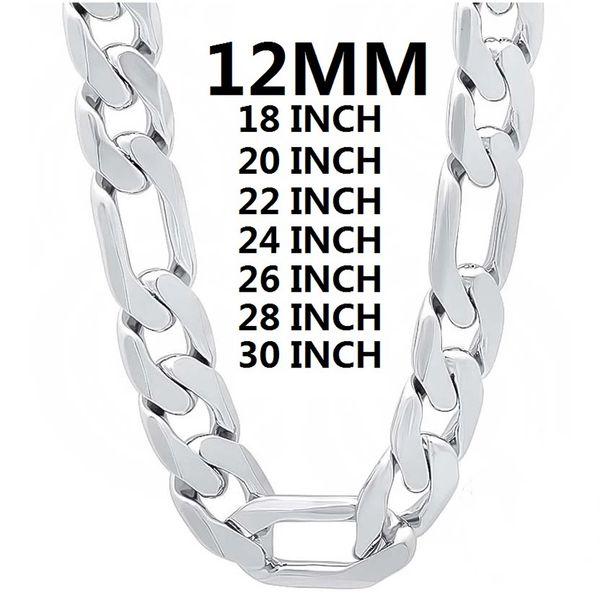 pendant necklaces solid 925 stamped silver color necklace for men classic 12mm cuban chain 18-30 inch charm fashion jewelry wedding 230710
pendant necklaces solid 925 stamped silver color necklace for men classic 12mm cuban chain 18-30 inch charm fashion jewelry wedding 230710