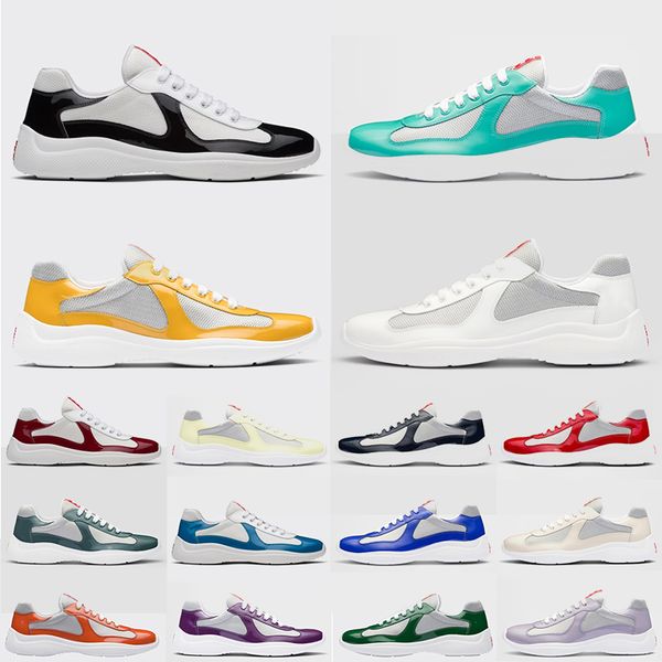 luxury brand patent leather designer shoes americas cup soft rubber fabric sneaker mens black white panda trainers low mesh america for men
luxury brand patent leather designer shoes americas cup soft rubber fabric sneaker mens black white panda trainers low mesh america for men
