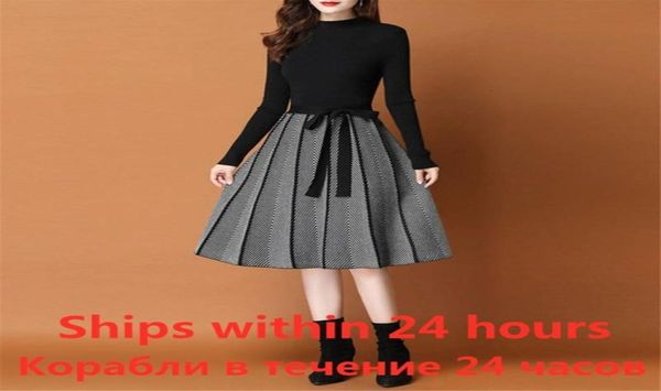 women dress simple elegant dress spring autumn winter oneck long sleeve aline knitted midi dress plus size vestidos de festa lj26315296, Black;pink
women dress simple elegant dress spring autumn winter oneck long sleeve aline knitted midi dress plus size vestidos de festa lj26315296, Black;pink