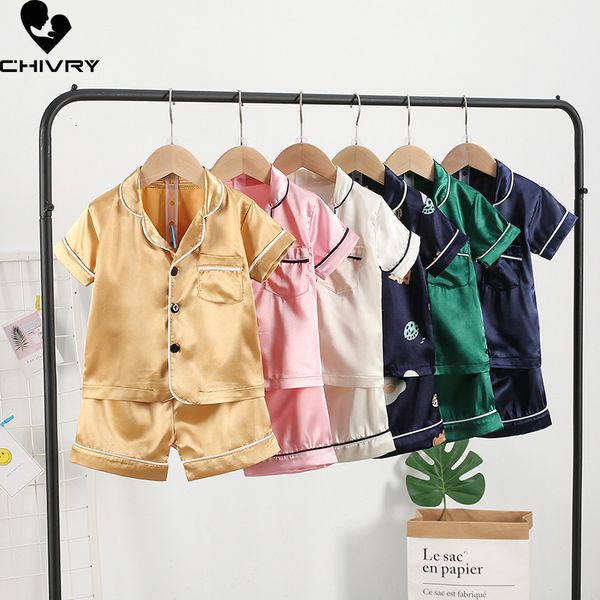 pajamas kids boys girls silky pajama sets cartoon short sleeve lapel shirt with shorts baby spring summer sleeping clothes 230710, Blue;red
pajamas kids boys girls silky pajama sets cartoon short sleeve lapel shirt with shorts baby spring summer sleeping clothes 230710, Blue;red