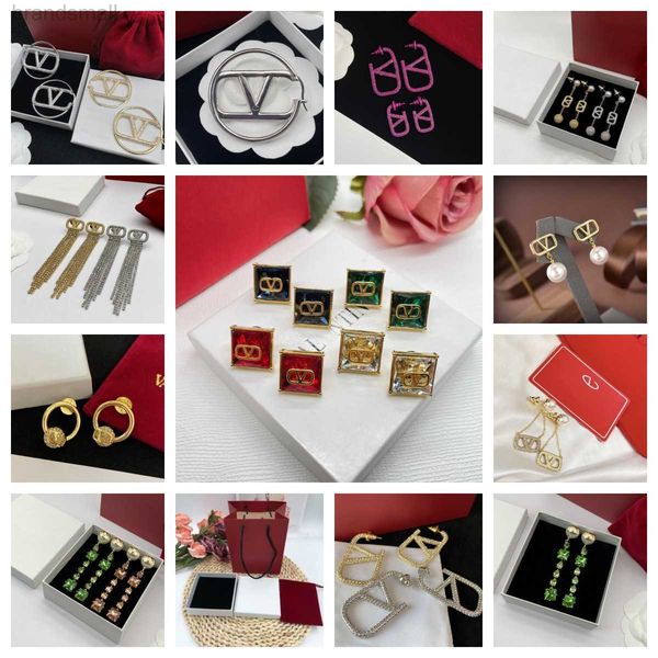 11style luxury designer studs earrings for women 18k gold plated diamonds hoop earrings v letter lover jewelry no box, Golden;silver
11style luxury designer studs earrings for women 18k gold plated diamonds hoop earrings v letter lover jewelry no box, Golden;silver