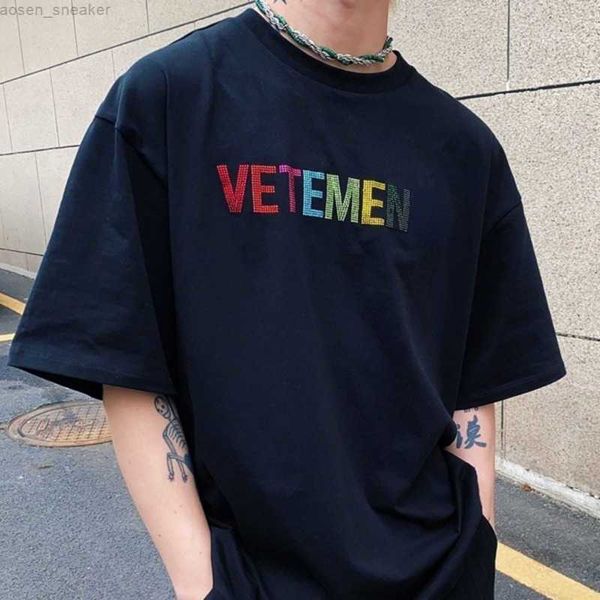 vetem mens t shirt summer colorful rhinestone letter short sleev man loose high street casual cotton fashion t-shirt for women tee, White;black
vetem mens t shirt summer colorful rhinestone letter short sleev man loose high street casual cotton fashion t-shirt for women tee, White;black