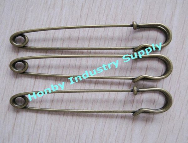 pack of 100 pcs 76 mm antique bronze color kilt safety pin brooch findings shippping2933380, Silver
pack of 100 pcs 76 mm antique bronze color kilt safety pin brooch findings shippping2933380, Silver