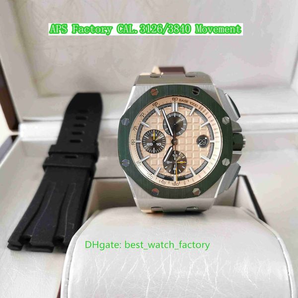 aps factory mens watch high-end version 44mm 26400 camouflage ceramic bezel chronograph watches cal.3126/3840 movement mechanical automatic, Slivery;brown
aps factory mens watch high-end version 44mm 26400 camouflage ceramic bezel chronograph watches cal.3126/3840 movement mechanical automatic, Slivery;brown