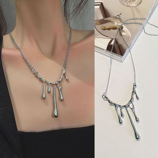 strands strings design irregular drop shape pendant necklace for women fashion geometric metal lava charm trend party jewelry 230710, Black
strands strings design irregular drop shape pendant necklace for women fashion geometric metal lava charm trend party jewelry 230710, Black