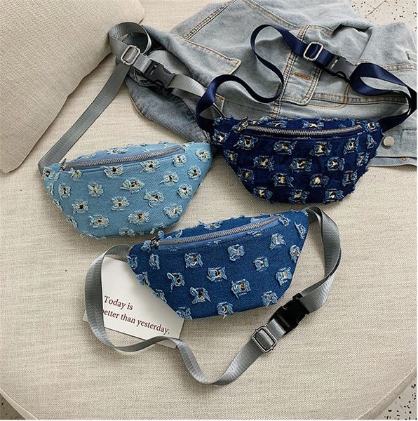 waist bags 1 piece holes lace denim pack female fanny pack lady s belt women travel messenger chest bag 230711
waist bags 1 piece holes lace denim pack female fanny pack lady s belt women travel messenger chest bag 230711
