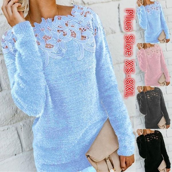 parkas 2022 large size womens ladies long sleeve lace floral print pullover long sleeve round neck hollow out sweater jumpers, Black
parkas 2022 large size womens ladies long sleeve lace floral print pullover long sleeve round neck hollow out sweater jumpers, Black