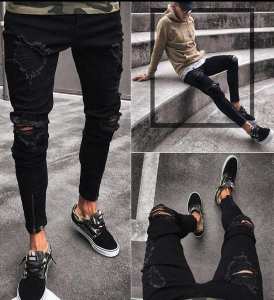 mens cool designer brand black jeans skinny ripped destroyed stretch slim fit hop hop pants with holes for men7288360, Blue
mens cool designer brand black jeans skinny ripped destroyed stretch slim fit hop hop pants with holes for men7288360, Blue