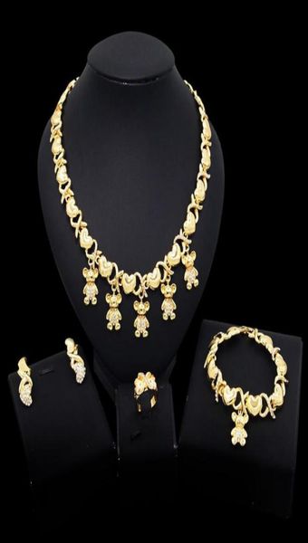yulaili xo jewelry sets for women teddy bear hug and kiss pendant necklace bracelet earrings ring bridal jewellery display82589565, Black
yulaili xo jewelry sets for women teddy bear hug and kiss pendant necklace bracelet earrings ring bridal jewellery display82589565, Black