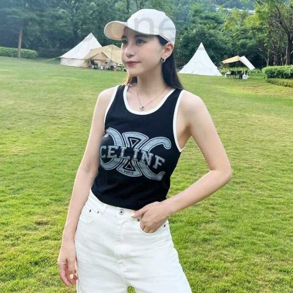 women's tanks & camis designer 23ss summer ce home triumphal arch printing black tank versatile style special craft 6oe5, White
women's tanks & camis designer 23ss summer ce home triumphal arch printing black tank versatile style special craft 6oe5, White