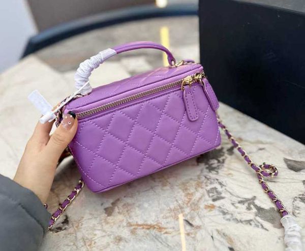 cc bag 21a womens vanity box bag totes lambskin leather purple cosmetic case purse with handle mirror aged gold metal hardware crossbody lux
cc bag 21a womens vanity box bag totes lambskin leather purple cosmetic case purse with handle mirror aged gold metal hardware crossbody lux