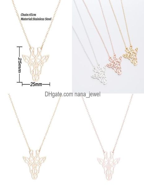 pendant necklaces fashion jewelry gift for women men nanajewel stylish stainless steel hollow giraffe necklace geometric origami 3177397, Silver
pendant necklaces fashion jewelry gift for women men nanajewel stylish stainless steel hollow giraffe necklace geometric origami 3177397, Silver