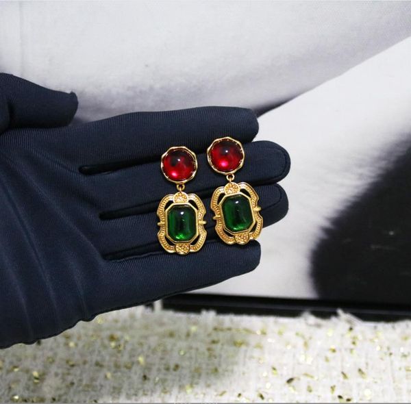 dangle & chandelier luxury jewelry brands in europe and america, with red green glass inlaid vintage earrings and high-end texture 925 silve, Silver
dangle & chandelier luxury jewelry brands in europe and america, with red green glass inlaid vintage earrings and high-end texture 925 silve, Silver
