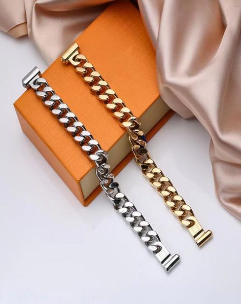 with box designer silver love bracelet men women gold bracelets chain fashion personality hiphop8734659, Golden;silver
with box designer silver love bracelet men women gold bracelets chain fashion personality hiphop8734659, Golden;silver