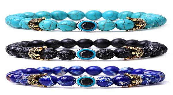 evil eye natural stone beaded strands bracelet designer jewelry gold crown white turquoise tiger eyes hematite for men women lover7058260, Black
evil eye natural stone beaded strands bracelet designer jewelry gold crown white turquoise tiger eyes hematite for men women lover7058260, Black
