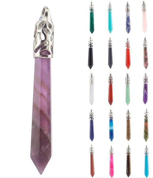 jln hexagonal pillar pendant gemstone crystal quartz amethyst black onyx prism bullet shape stone necklace with wax rope chain7638574, Silver
jln hexagonal pillar pendant gemstone crystal quartz amethyst black onyx prism bullet shape stone necklace with wax rope chain7638574, Silver