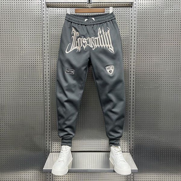 men s pants y2k letter embroidered wide leg pants for men s high end korean couples casual sports all matching fashion elastic selling 23071, Black
men s pants y2k letter embroidered wide leg pants for men s high end korean couples casual sports all matching fashion elastic selling 23071, Black