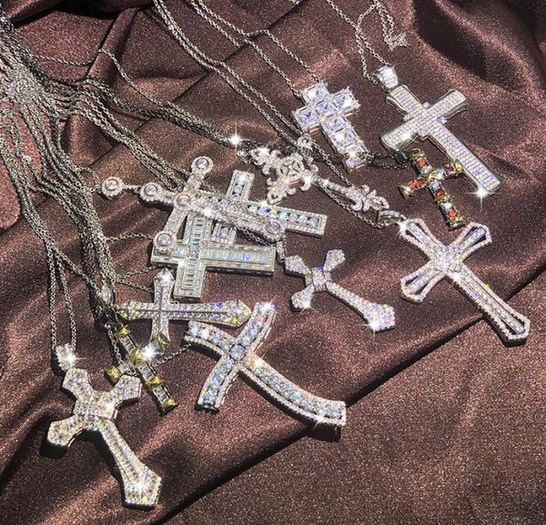 fashion mens luxury cross necklace hip hop jewelry silver white diamond gemstones pendant women necklaces9301580
fashion mens luxury cross necklace hip hop jewelry silver white diamond gemstones pendant women necklaces9301580