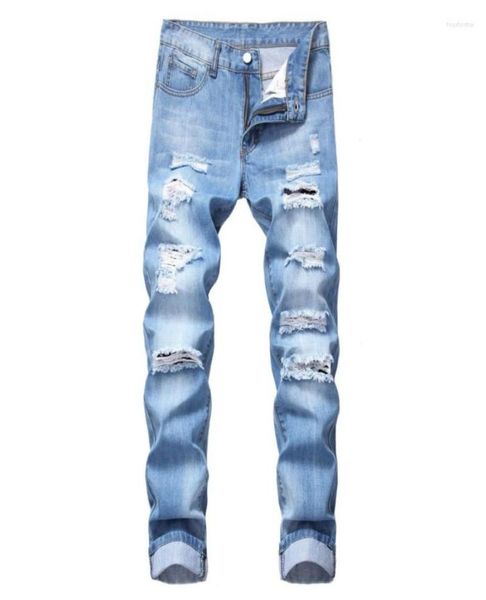 men039s jeans men straight ripped denim streetwear long holes pants retro blue male casual hole trousers6226886
men039s jeans men straight ripped denim streetwear long holes pants retro blue male casual hole trousers6226886