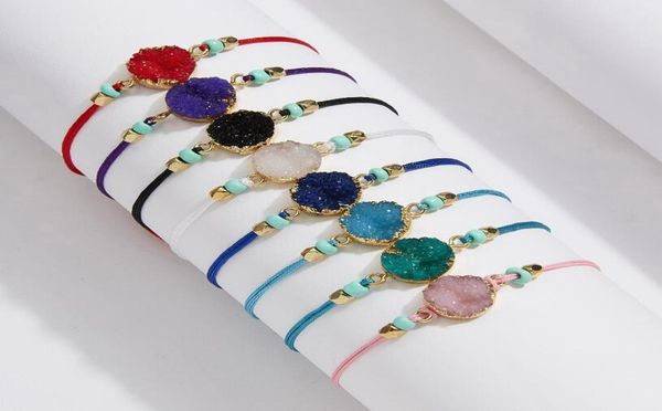 handmade druzy resin stone bracelet make a wish card wax rope braided bracelets bangles with rice bead for women girls summer beac9725070, Golden;silver
handmade druzy resin stone bracelet make a wish card wax rope braided bracelets bangles with rice bead for women girls summer beac9725070, Golden;silver