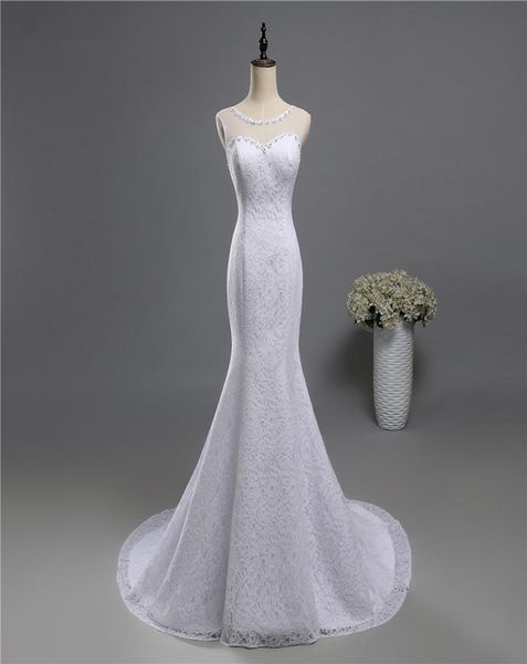 scoop neck lace mermaid wedding dress with sweep train 2019 lace up bridal gown white ivory1054297
scoop neck lace mermaid wedding dress with sweep train 2019 lace up bridal gown white ivory1054297
