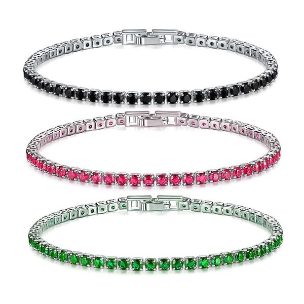3mm sapphire princess round cut cubic zirconia tennis bracelet bling basic claw bracelet cz zircon platinum white gold chain bracelets bangl, Black
3mm sapphire princess round cut cubic zirconia tennis bracelet bling basic claw bracelet cz zircon platinum white gold chain bracelets bangl, Black