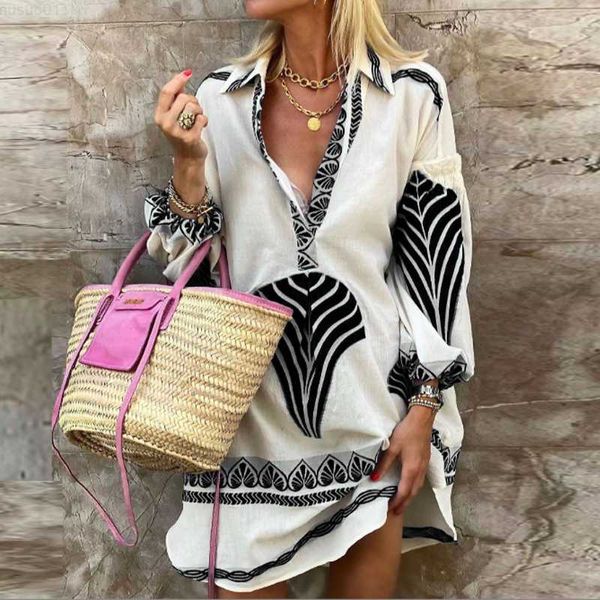women's blouses shirts spring summer new casual long shirt dress ladies chic printed mini dress vestido 2023 vintage print streetwear l, White
women's blouses shirts spring summer new casual long shirt dress ladies chic printed mini dress vestido 2023 vintage print streetwear l, White