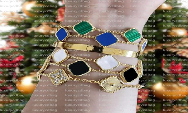 classic designer jewelry four leaf clover charm bracelets bangle chain 18k gold agate shell mother of pearl for womengirl wedding3782613, Golden;silver
classic designer jewelry four leaf clover charm bracelets bangle chain 18k gold agate shell mother of pearl for womengirl wedding3782613, Golden;silver