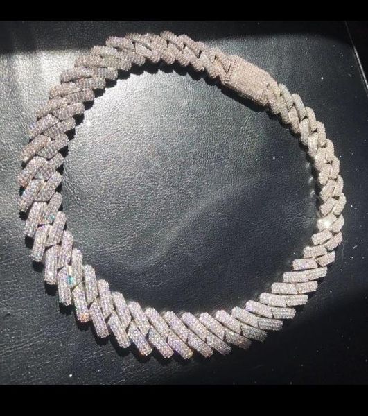 19mm wide heavy iced out bling diamond curb cuban link hip hop chain necklace6837713, Silver
19mm wide heavy iced out bling diamond curb cuban link hip hop chain necklace6837713, Silver