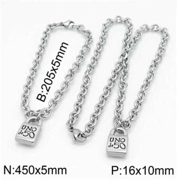 fashion women men silver color gold stainless steel round lock key heart uno de 50 ball bead bracelet necklace jewelry sets 2103205086159
fashion women men silver color gold stainless steel round lock key heart uno de 50 ball bead bracelet necklace jewelry sets 2103205086159