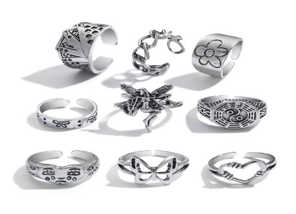 9pcs vintage silver rings set for women,butterfly heart stacking ring adjustable8913150
9pcs vintage silver rings set for women,butterfly heart stacking ring adjustable8913150