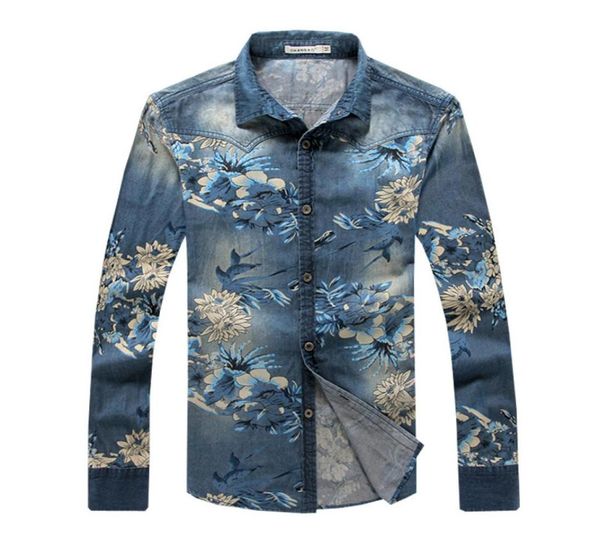 whole denim shirt men 5xl long sleeve mens vintage clothing floral shirts men slim fit dress shirts cotton chemise homme 20172996489, White;black
whole denim shirt men 5xl long sleeve mens vintage clothing floral shirts men slim fit dress shirts cotton chemise homme 20172996489, White;black