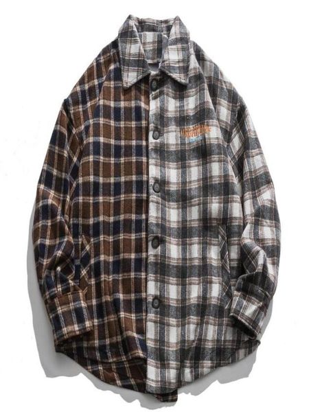 hip hop plaid patchwork long sleeve shirt 2020 color block casual harajuku shirts streetwear autumn loose cotton vintage shirts4150048, White;black
hip hop plaid patchwork long sleeve shirt 2020 color block casual harajuku shirts streetwear autumn loose cotton vintage shirts4150048, White;black