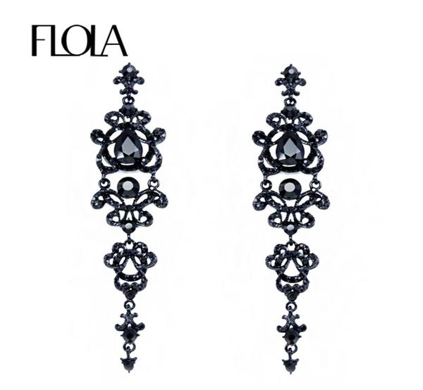 flola brand vintage black earrings with stones rhinestones long chandelier earrings gothic fashion jewelry for women ersh342429454, Silver
flola brand vintage black earrings with stones rhinestones long chandelier earrings gothic fashion jewelry for women ersh342429454, Silver