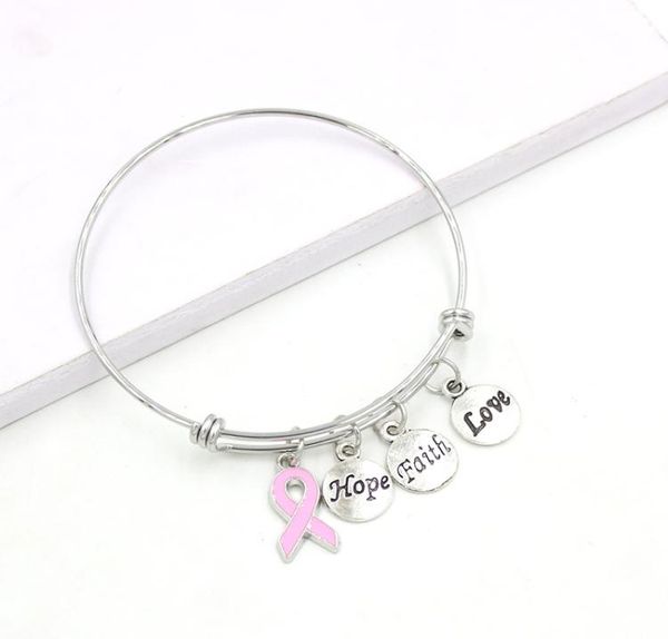 new arrival stainless steel wire bangle hope faith breast cancer charm bracelets for women awarenesss jewelry5674256, Golden;silver
new arrival stainless steel wire bangle hope faith breast cancer charm bracelets for women awarenesss jewelry5674256, Golden;silver