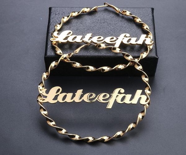 lateefah stainless steel 84mm custom name earrings personalized fashion charming earrings name style custom9424104, Golden;silver
lateefah stainless steel 84mm custom name earrings personalized fashion charming earrings name style custom9424104, Golden;silver