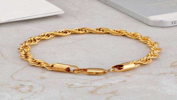 316l stainless steel rope chain bracelet titanium steel 18k gold plated bangle1611482, Black
316l stainless steel rope chain bracelet titanium steel 18k gold plated bangle1611482, Black