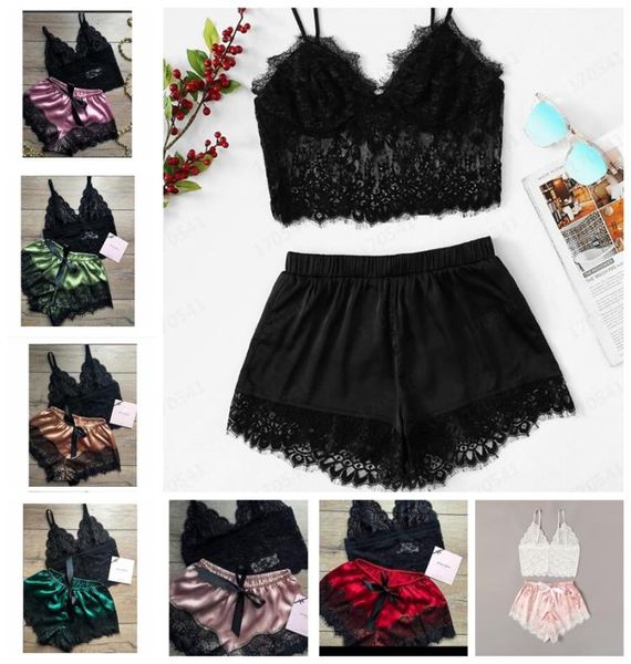 v neck solid sleepwear summer women pajamas silk pijamas sleepwear lace short pants lingerie hollowed underwear maternity cloth gg6714254, White
v neck solid sleepwear summer women pajamas silk pijamas sleepwear lace short pants lingerie hollowed underwear maternity cloth gg6714254, White