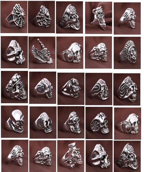 brand new 100pcs mixed different styles men039s large sizes skull skeleton punk metal alloy jewelry rings whole lot5336033, Silver
brand new 100pcs mixed different styles men039s large sizes skull skeleton punk metal alloy jewelry rings whole lot5336033, Silver