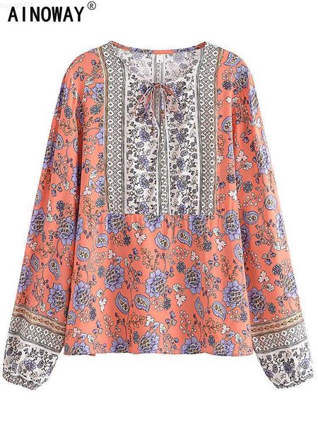 women's blouses shirts vintage chic women floral printed v-neck lace-up bohemian blouse shirts long sleeve tassel boho shirt rayon blu, White
women's blouses shirts vintage chic women floral printed v-neck lace-up bohemian blouse shirts long sleeve tassel boho shirt rayon blu, White