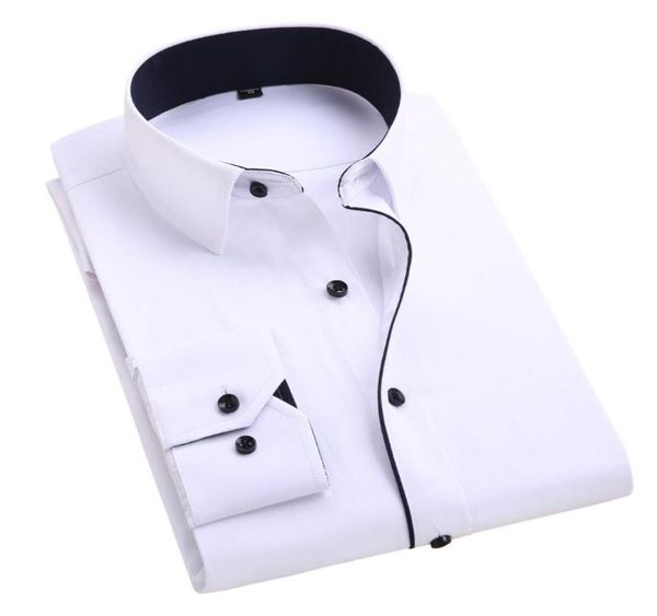 wholesummer 2016 mens longsleeved whitesolid dress shirt cotton blend business casual classicfit unelastic soft formal shi1050121, White;black
wholesummer 2016 mens longsleeved whitesolid dress shirt cotton blend business casual classicfit unelastic soft formal shi1050121, White;black