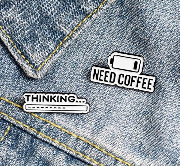 need coffee thinking cute small funny enamel brooches pins for women demin shirt decor brooch pin metal kawaii badge fashion jewel7742954, Gray
need coffee thinking cute small funny enamel brooches pins for women demin shirt decor brooch pin metal kawaii badge fashion jewel7742954, Gray