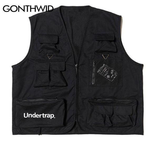 gonthwid utility multi zipper pockets sleeveless jackets tool waistcoats tactical combat vest casual travel outdoor jacket coat lj1255453, Black;brown
gonthwid utility multi zipper pockets sleeveless jackets tool waistcoats tactical combat vest casual travel outdoor jacket coat lj1255453, Black;brown
